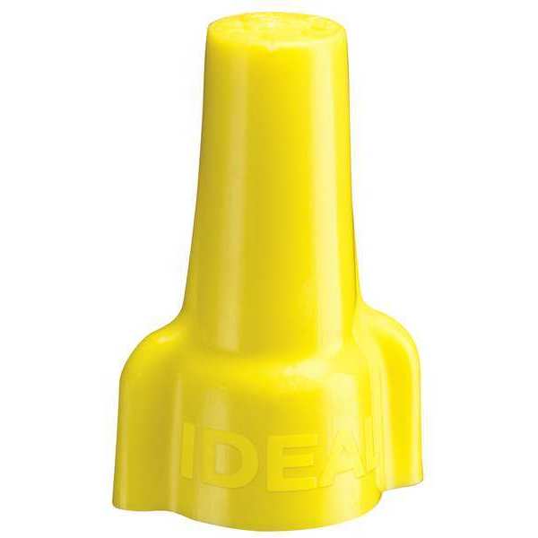 Ideal Twist On Wire Connector, 18 AWG to 10 AWG, 600 V, Wing Style, Yellow, 100 PK 30-451