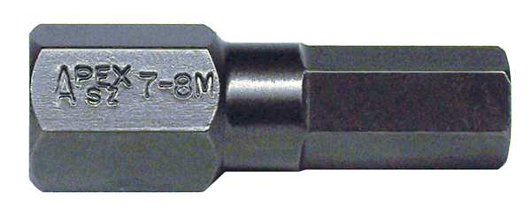 Apex Tool Group Torsion Bit, Metric, 7/16", Hex, 8mm, 7/8" SZ-7-8MM