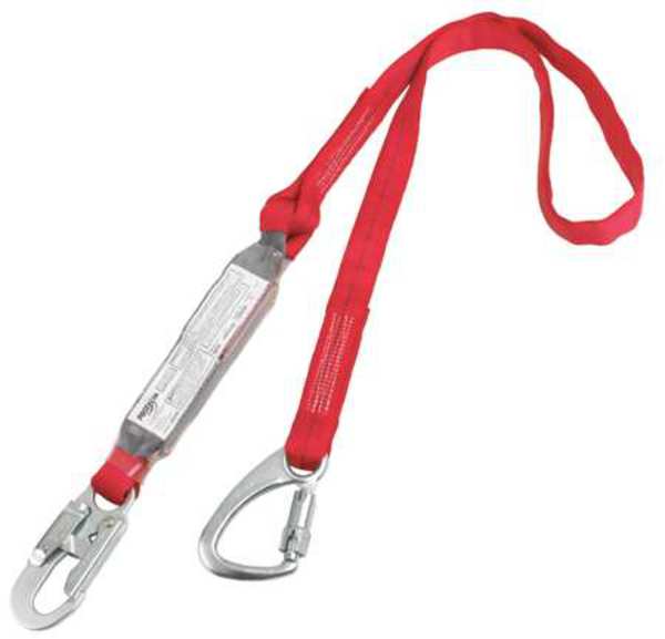 3M Protecta Shock Absorbing Lanyard, 6 ft., Red 1340040