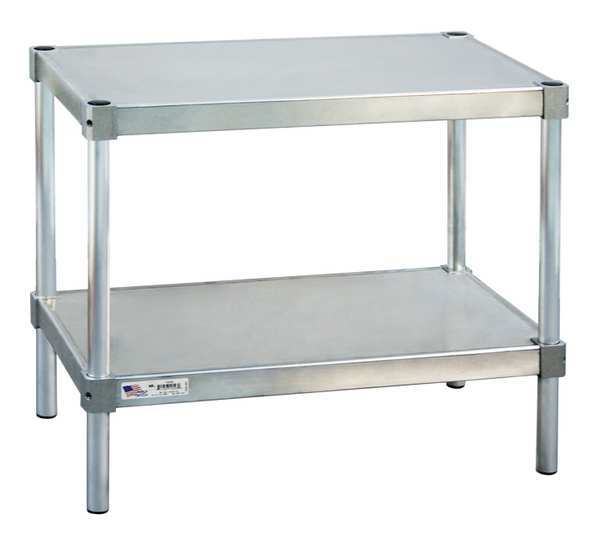 New Age Fixed Work Table, Aluminum, 18" W, 18" D 21842ES24P