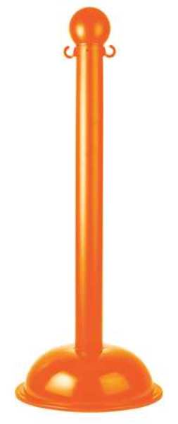 Zoro Select 3" Diameter Safety Orange Stanchion, 4 pk 99912-4