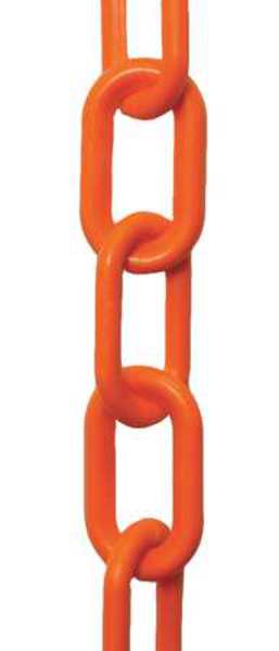 Zoro Select 2" (#8, 51 mm.) x 300 ft. Safety Orange Plastic Chain 50012-300