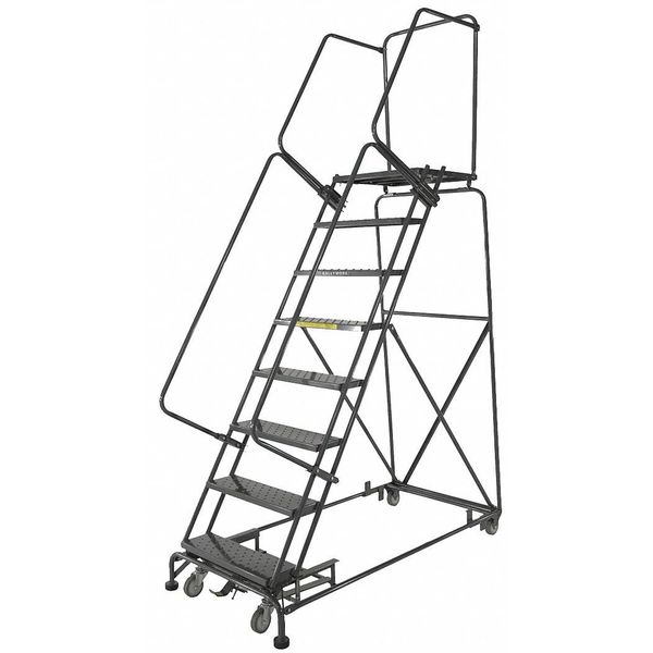 Ballymore 113 in H Steel Rolling Ladder, 8 Steps, 450 lb Load Capacity WA-083221P