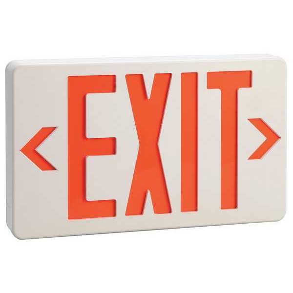 Lumapro LUMAPRO Thermoplastic LED Exit Sign with Battery Backup, 6CGL5 6CGL5