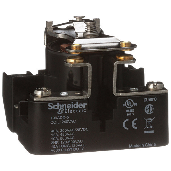 Schneider Electric Open Power Relay, 4 Pin, 240VAC, SPST-NO 199ADX-5