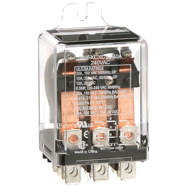 Schneider Electric Enclosed Power Relay, Surface (Side Flange) Mounted, 3PDT, 240V AC, 11 Pins, 3 Poles 389FXCXC1-240A