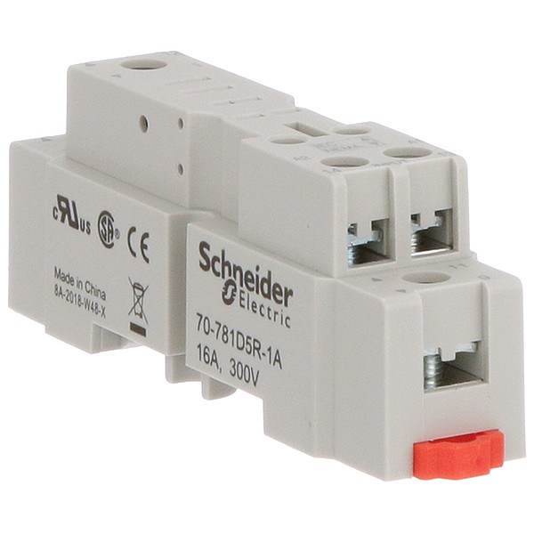 Schneider Electric Rly Sckt, Fingr Saf, Squae, 5 Pin, Scrw Clmp 70-781D5R-1A