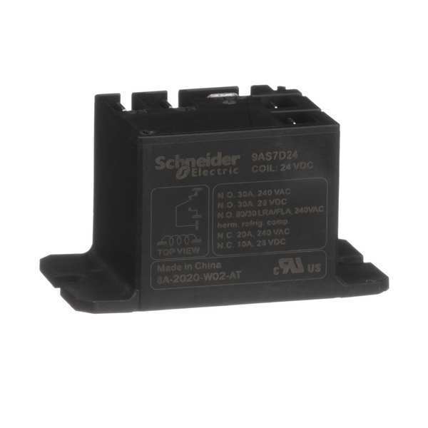 Schneider Electric Enclosed Power Relay, Surface (Top Flange) Mounted, SPDT, 24V DC, 5 Pins, 1 Poles 9AS7D24