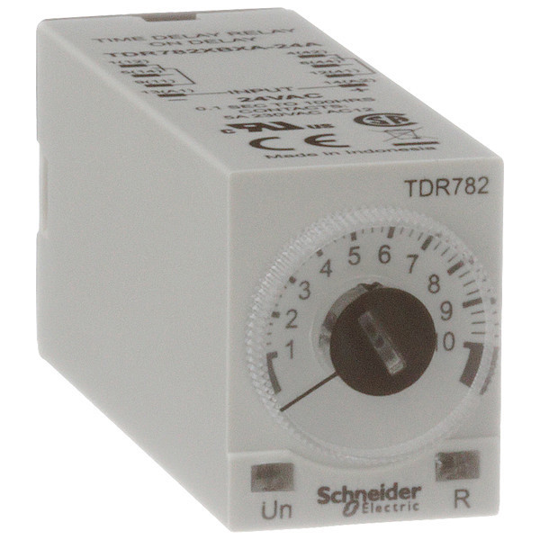 Schneider Electric Time Delay Relay, 24VAC, 5A, DPDT, 0.1 sec. TDR782XBXA-24A