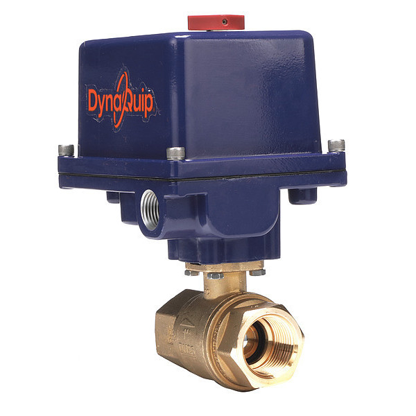 Dynaquip Controls 1" FNPT Brass Electronic Ball Valve 2-Way 189025B.1