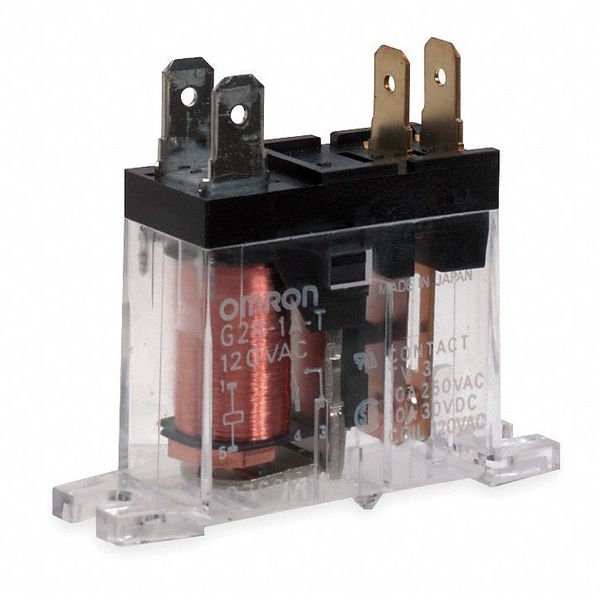 Omron Relay, 4Pin, SPST, 10A, 24VDC G2R-1A-T-DC24