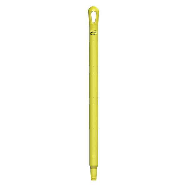 Vikan Color Coded Handle, 1 1/4 in Dia, Yellow, Polypropylene 29666