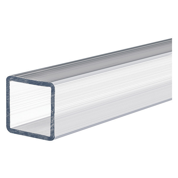 Polycarbonate, Tube, Clear, Extruded - Box of 16 Lengths, (0.5 in x 0.25 in  x 8 ft)