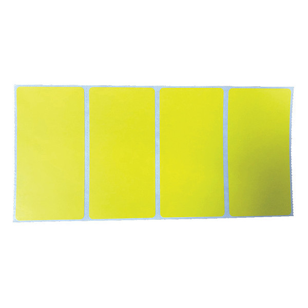 Zoro Select Barcode Printer Label, 4" W, 2" H, Yellow 60DY32