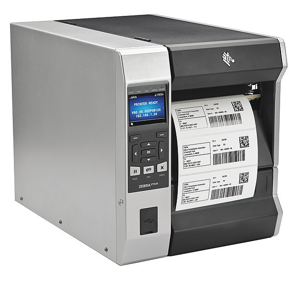 Zebra Technologies Industrial Printer, 203 dpi, ZT600 Series, Weight: 57.40 lb ZT62062-T210100Z