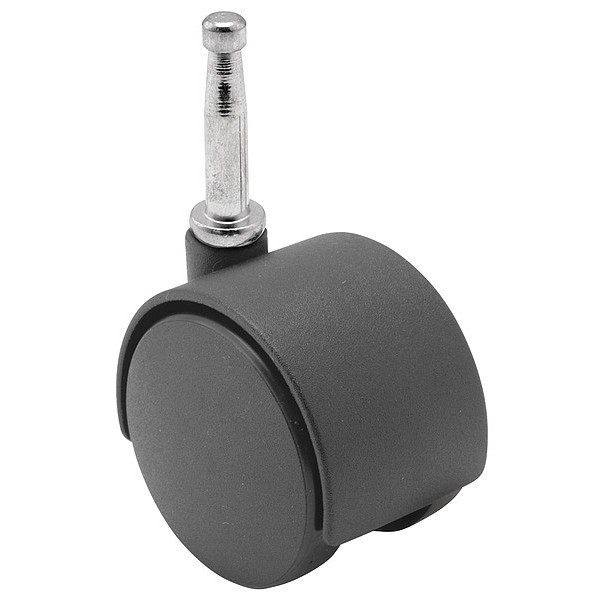 Shepherd Caster 50mm Non-Marking Nylon Swivel Caster, No Brake, Loads Up To 75 lb PTW50302BK