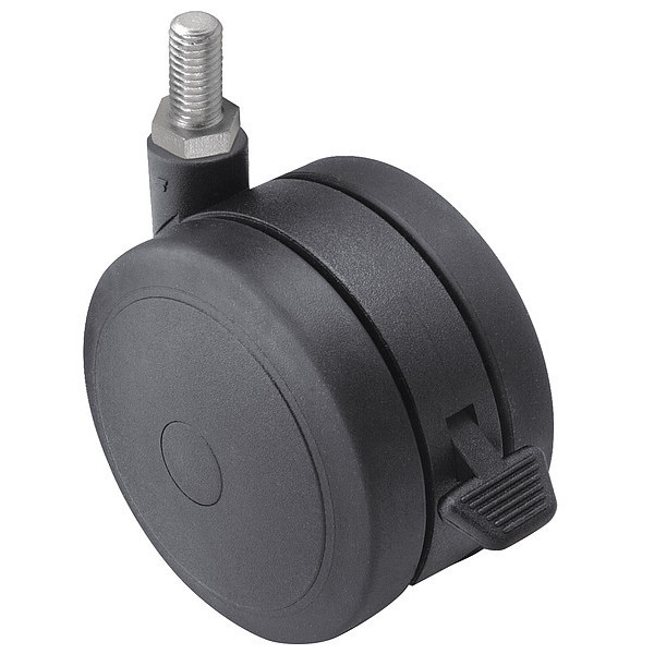 Shepherd Caster 100mm Non-Marking Thermoplastic Elastomer Swivel Caster, No Brake, Loads Up To 225 lb PSF100748BK