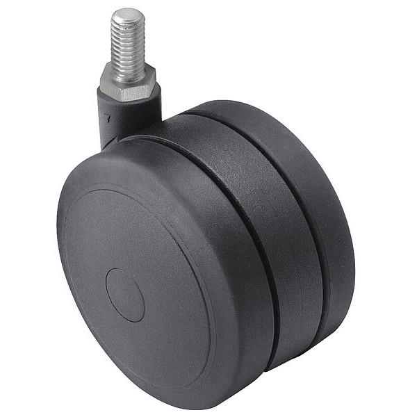 Shepherd Caster 100mm Non-Marking Thermoplastic Elastomer Swivel Caster, Side Brake, Loads Up To 225 lb PSF100748BK-B