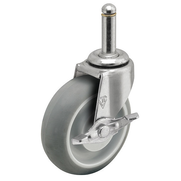 Shepherd Caster 3" X 13/16" Non-Marking Monotech (Donut) Swivel Caster, Side Brake, Loads Up To 120 lb PRE30223ZN-MNTB