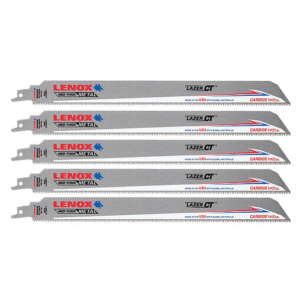 Lenox 10 TPI Reciprocating Saw Blade, 5 PK LXAR12110CT