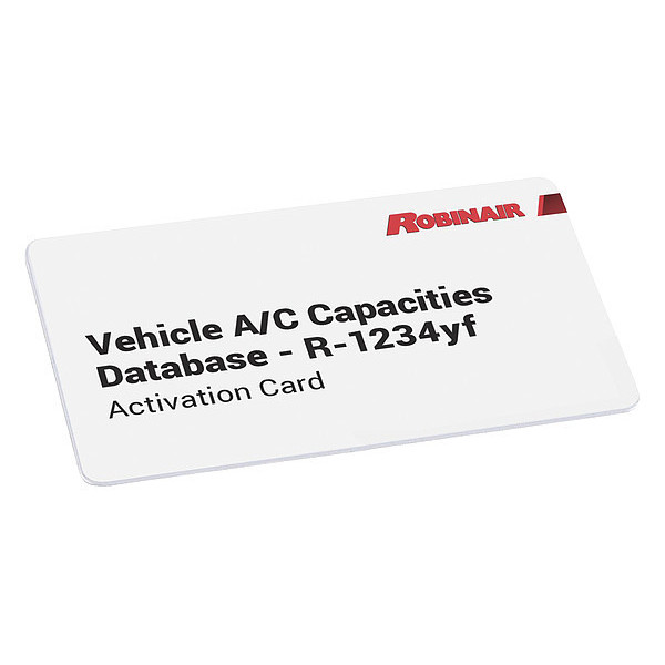 Robinair Vehicle Capacities Database Card 2020 34002