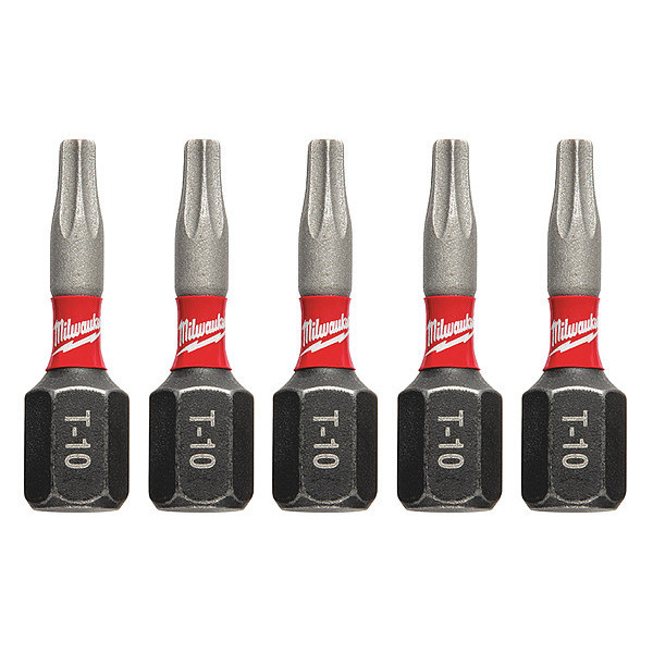 Milwaukee Tool 1 in. TORX T10 SHOCKWAVE Impact Duty Insert Bit (5 pk) 48-32-4627