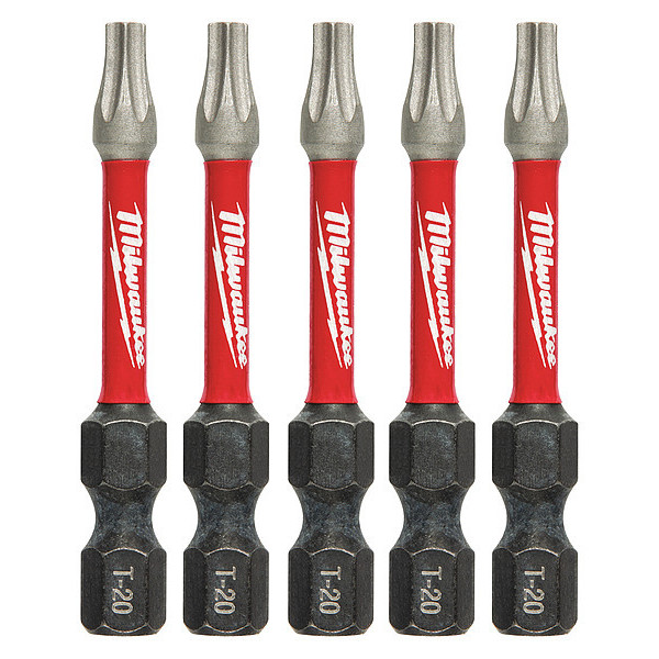 Milwaukee Tool 2 in. TORX T20 SHOCKWAVE Impact Duty Power Bit (5 pk) 48-32-4684