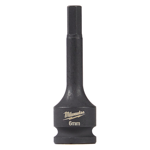 Milwaukee Tool SHOCKWAVE Lineman's 1/2 in. Drive 6mm Hex Bit Socket 49-66-5156