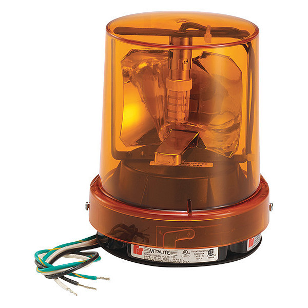 Vitalite Warning Light, Amber, LED, 5-1/8" D 121SLED-120A-M1