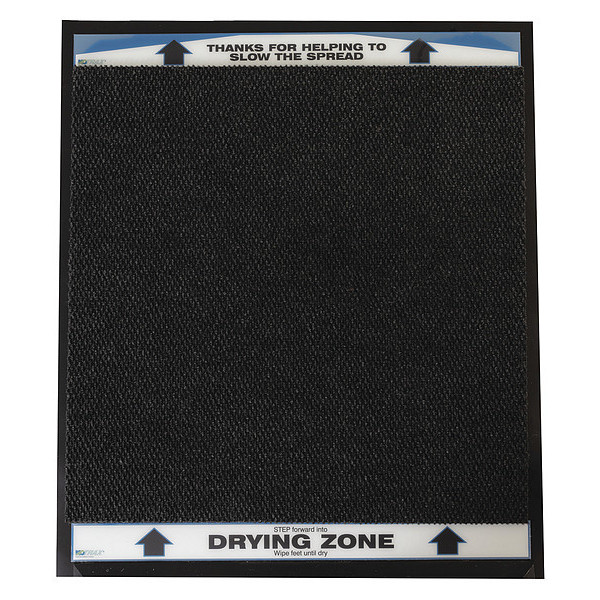 Notrax Black Replacement Mat for Drying Zone 2 Ft W x 4 ft L, 1/4 in 355SC048BL