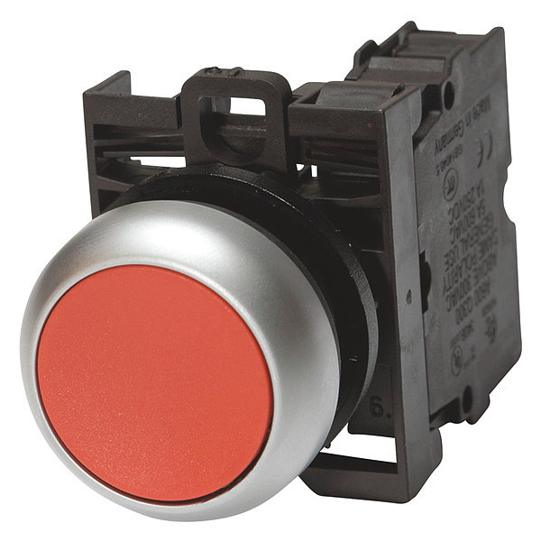 Eaton Push Button, 22.5 mm, 1NO/1NC, Red M22-DL-R-K11-R
