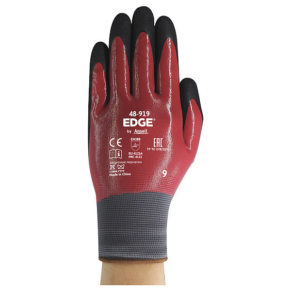 Edge Gloves, Black/Gray, 1 PR 48-929