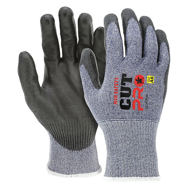 Mcr Safety VF, CutRes Gloves, Blk/Bl, M, 60JA72, PR VP92793PUM
