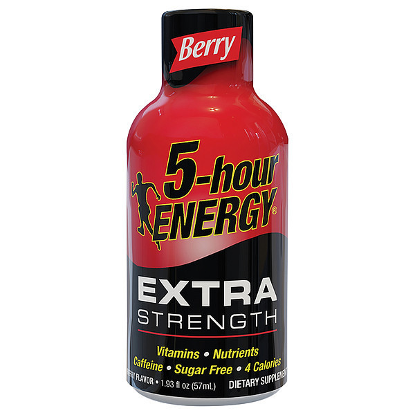 5 Hour Energy Energy Shot, Extr Strngth, Brry, 1.93oz, PK4 701243
