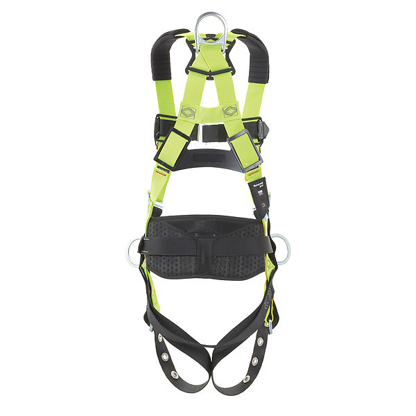 Honeywell Miller Fall Protection Harness, 2XL, Polyester H5CS221023