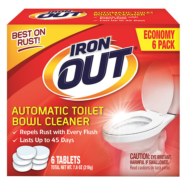 Iron Out Toilet Bowl Cleaner, 6.3 oz, Box, PK4 AT46N