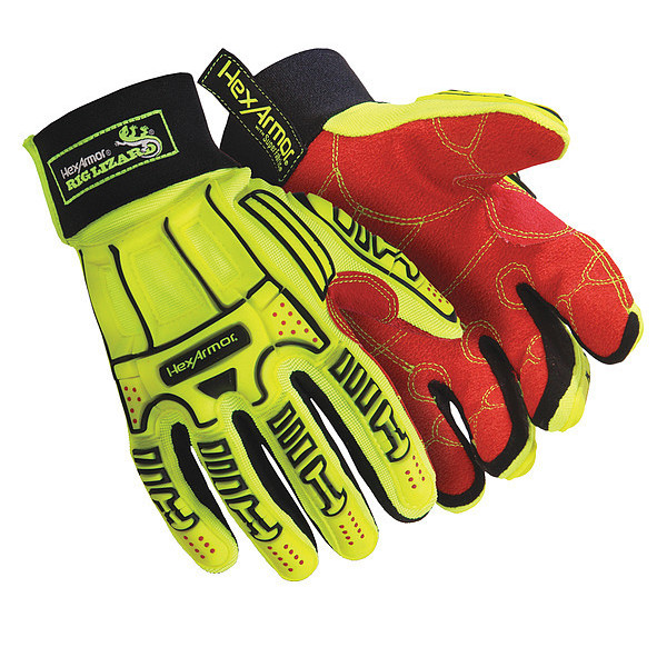 Hexarmor Mechanics Gloves, High-Visibility Yellow, TP-X+(R), SuperFabric(R)  2025X-XXXL (12)