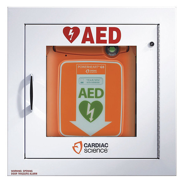 Powerheart Recessed AED Cabinet, White, SS Material 50-00400-10