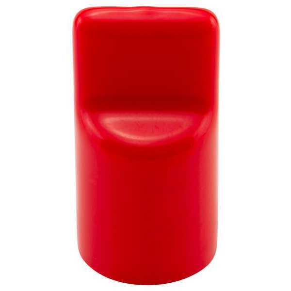 Caplugs Vinyl Flat Pull-Tab Cap, Red Vinyl, Caplugs Standard Red 500 PK VFC-1230-24 J800A13A