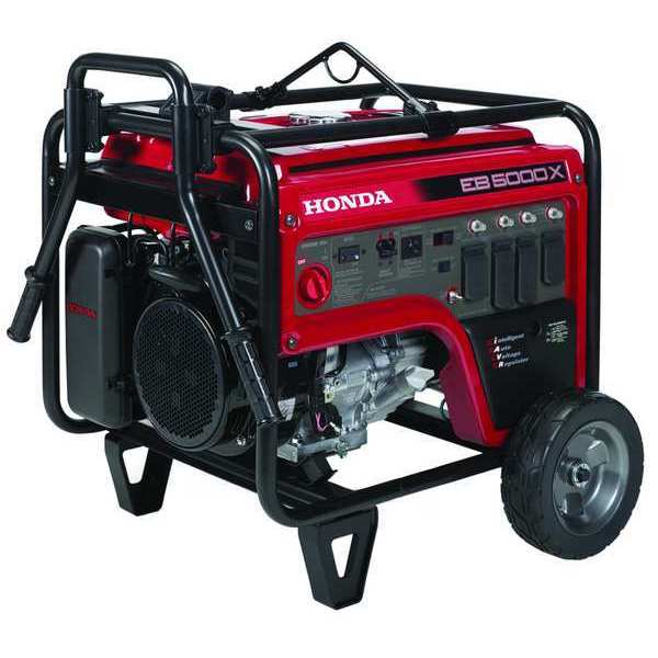 Honda Portable Generator, Gasoline, 4,500 W Rated, 5,000 W Surge, Recoil Start, 120/240V AC EB5000X3AN