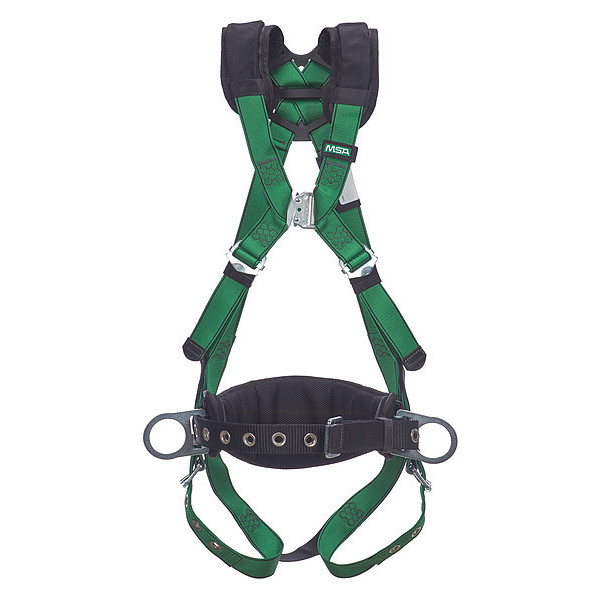 Msa Safety Fall Protection Harness, Vest Style, Standard (M/L) 10207734