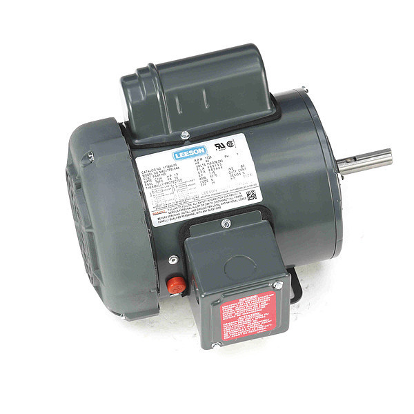 Leeson Farm Duty Motor, Capacitor-Start, 1/3 HP, 115/208-230V AC, 1,725 Nameplate RPM, 56 Frame M002256.00