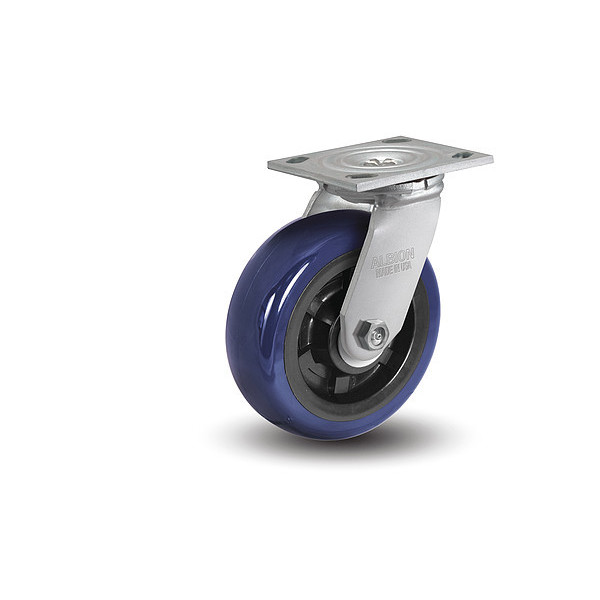 Albion 4" X 2" Non-Marking Polyurethane Premium Swivel Caster, No Brake, Loads Up To 600 lb 16EG04201S