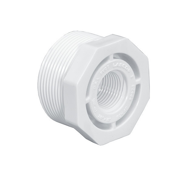 Lasco Fittings Bushing, 3/4 x 1/2 in, Schedule 40, White 439101BC