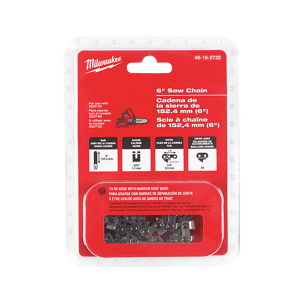 Milwaukee Tool 6 in. Replacement Chain for M12 HATCHET Pruning Saw 49-16-2732