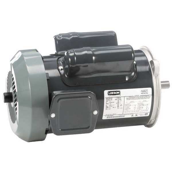 Leeson Auger Duty Motor, 1/2 HP, 115/230V AC, 1,800 Nameplate RPM, 56YZ Frame 117884.00