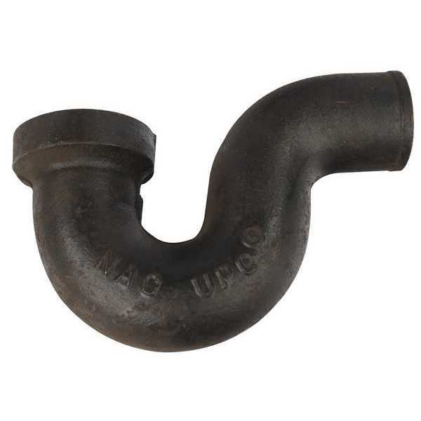 Zoro Select Female Socket, Cast Iron No-Hub Tap P-Trap 222582