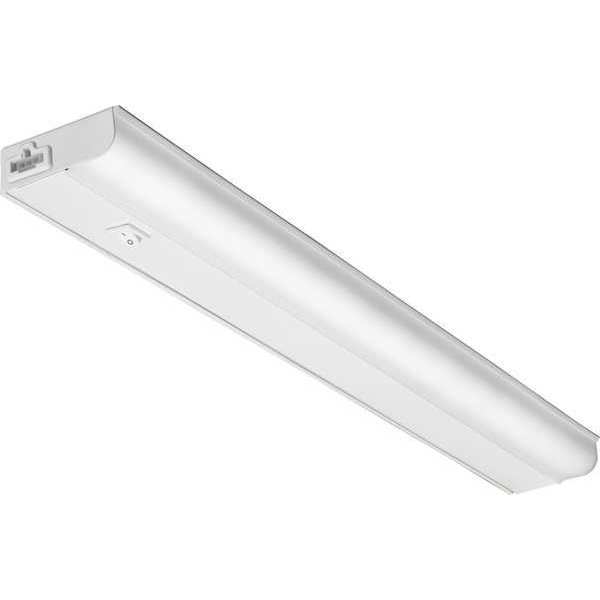 Lithonia Lighting LED Undercabinet, 24in, Plug/Direct, 742lm UCEL 24IN 30K 90CRI SWR WH M6