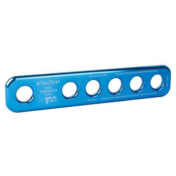 Falltech Rope Termination Plate, 10 in H, Blue 8349