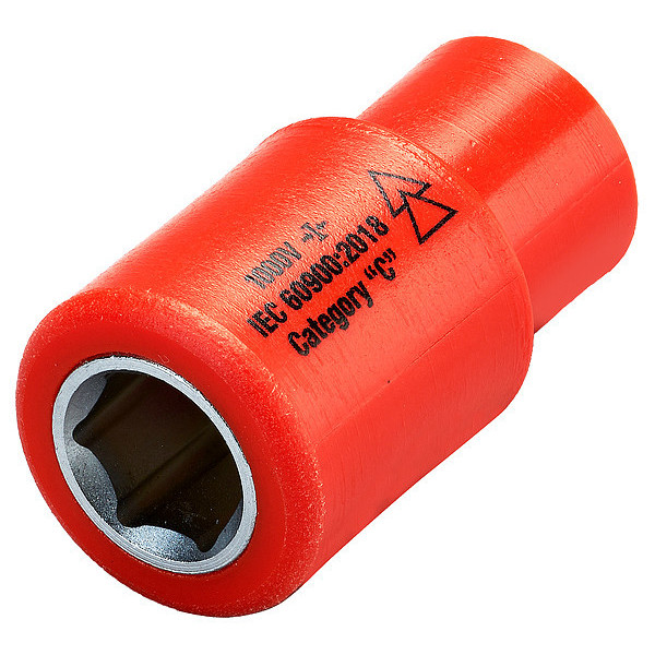 Itl 1/4 in Drive Insulated Socket 11 mm, 7/16 in 07214